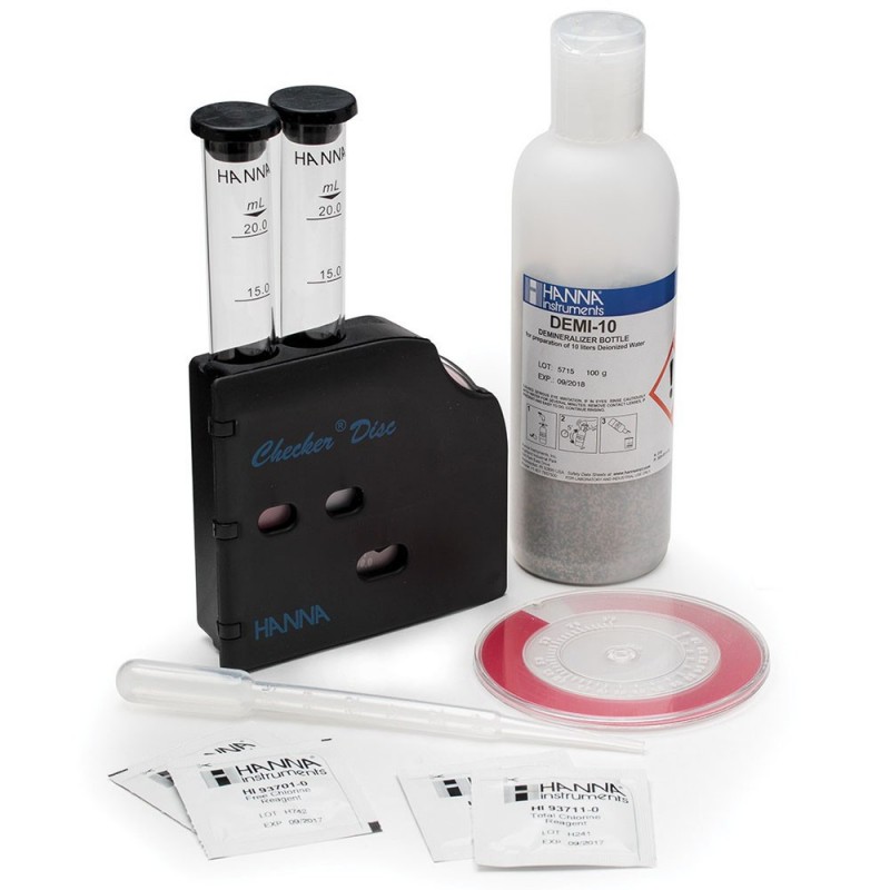 Test Kit Cloro Libre / Cloro Total Disco Hanna HI38020 AgroMarket.pe